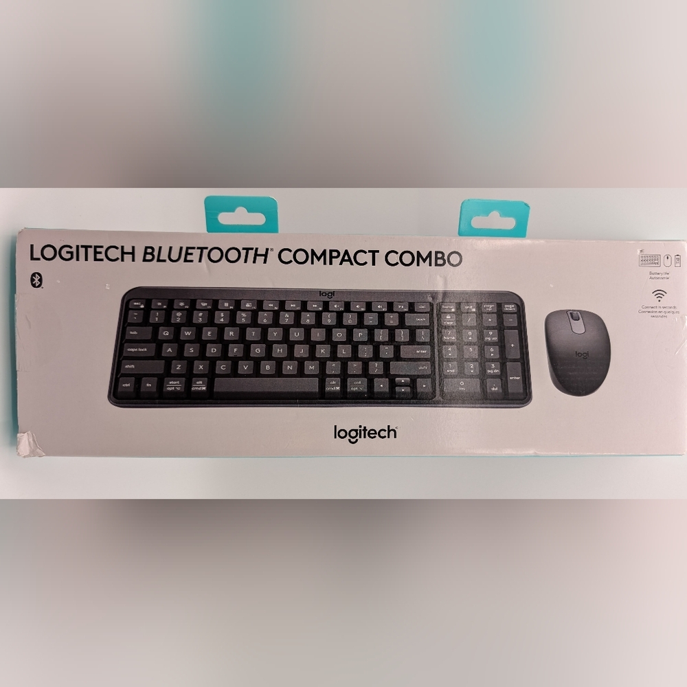 Logitech Black Bluetooth Keyboard and Mouse Set Combo ( NEW In Box )